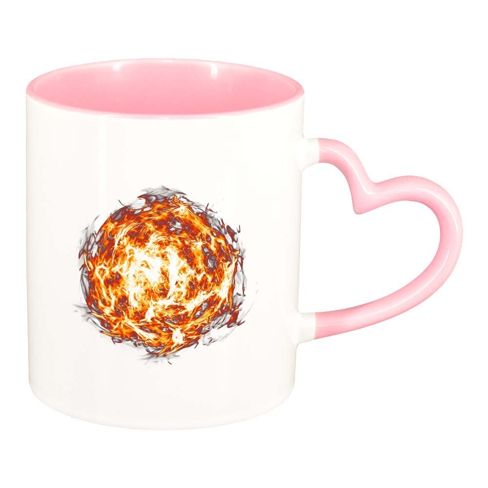 Cana Fire, interior roz, maner inima, 330ml, D295