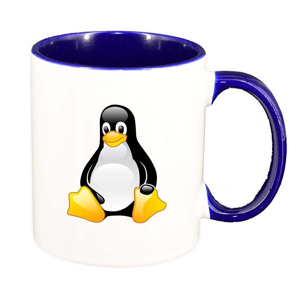 Cana Pinguin, interior albastru inchis, 330ml, D298