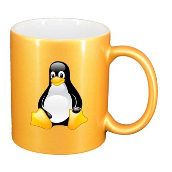 Cana Pinguin, auriu sidefata, 330ml, D298 Cana Pinguin, auriu sidefata, 330ml, D298