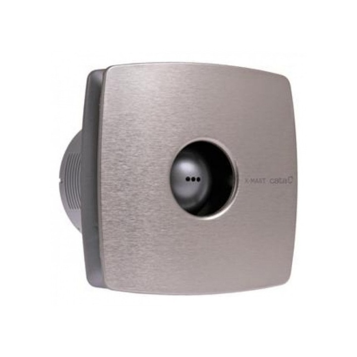 Ventilator de baie perimetral, X-MART 12 INOX T, CATA, design aerdinamic, montare rapida, clapete anti-retur, capac frontal usor de scos fara a folosi unelte, led, carca sa plastic,