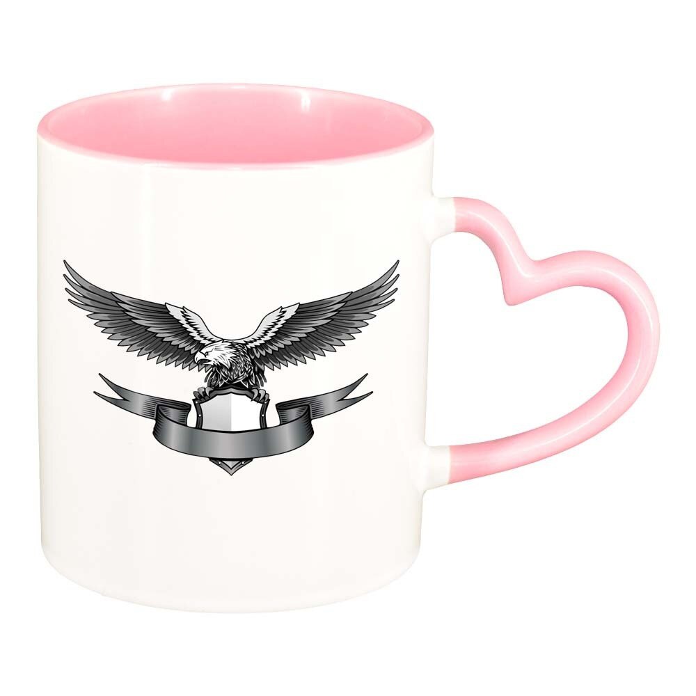 Cana Eagle, interior roz, maner inima, 330ml, D301