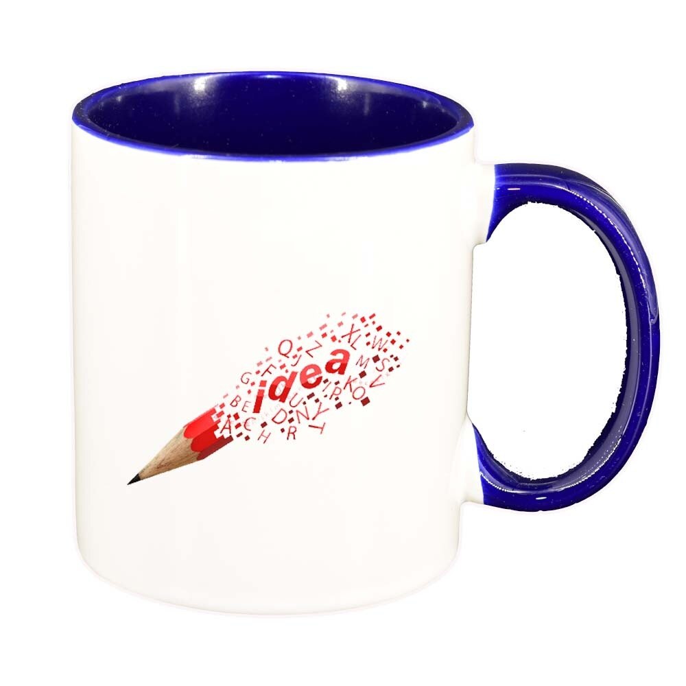 Cana Idea, interior albastru inchis, 330ml, D296