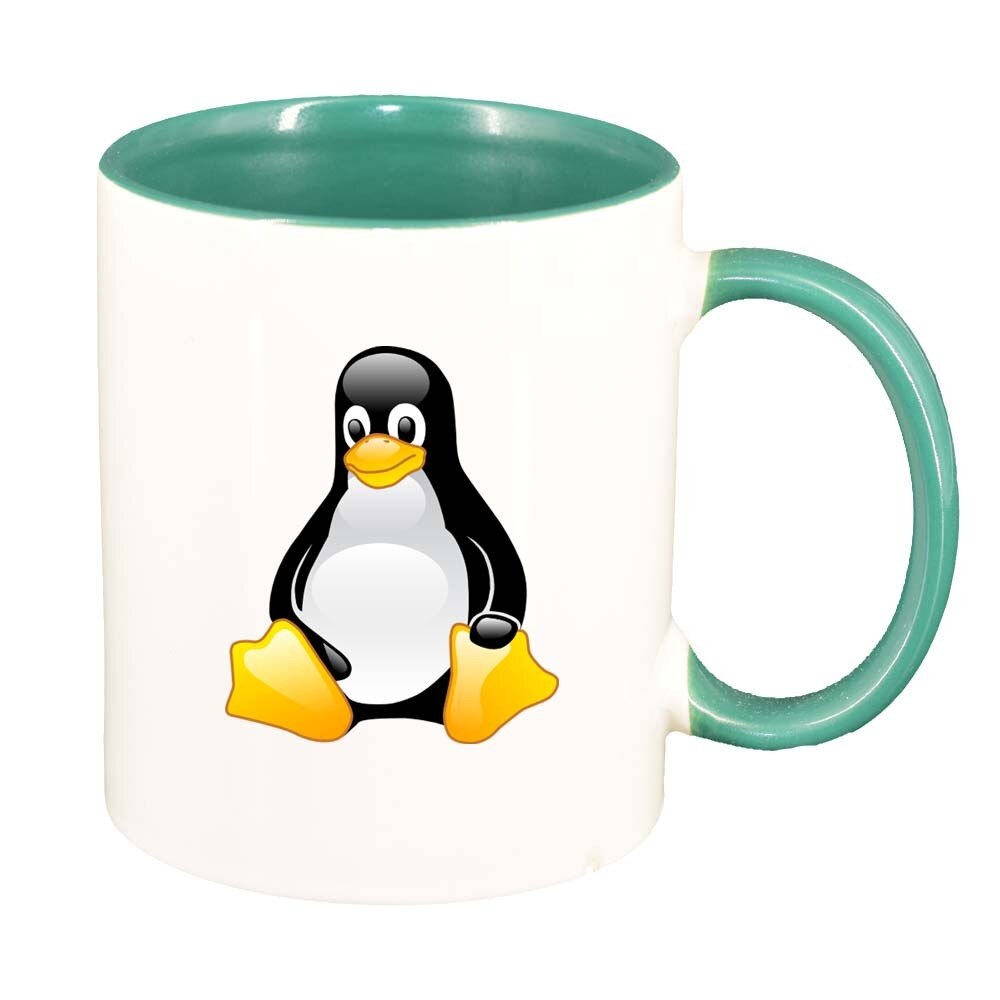 Cana Pinguin, interior verde, 330ml, D298