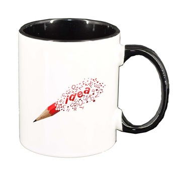 Cana Idea, interior negru, 330ml, D296 Cana Idea, interior negru, 330ml, D296