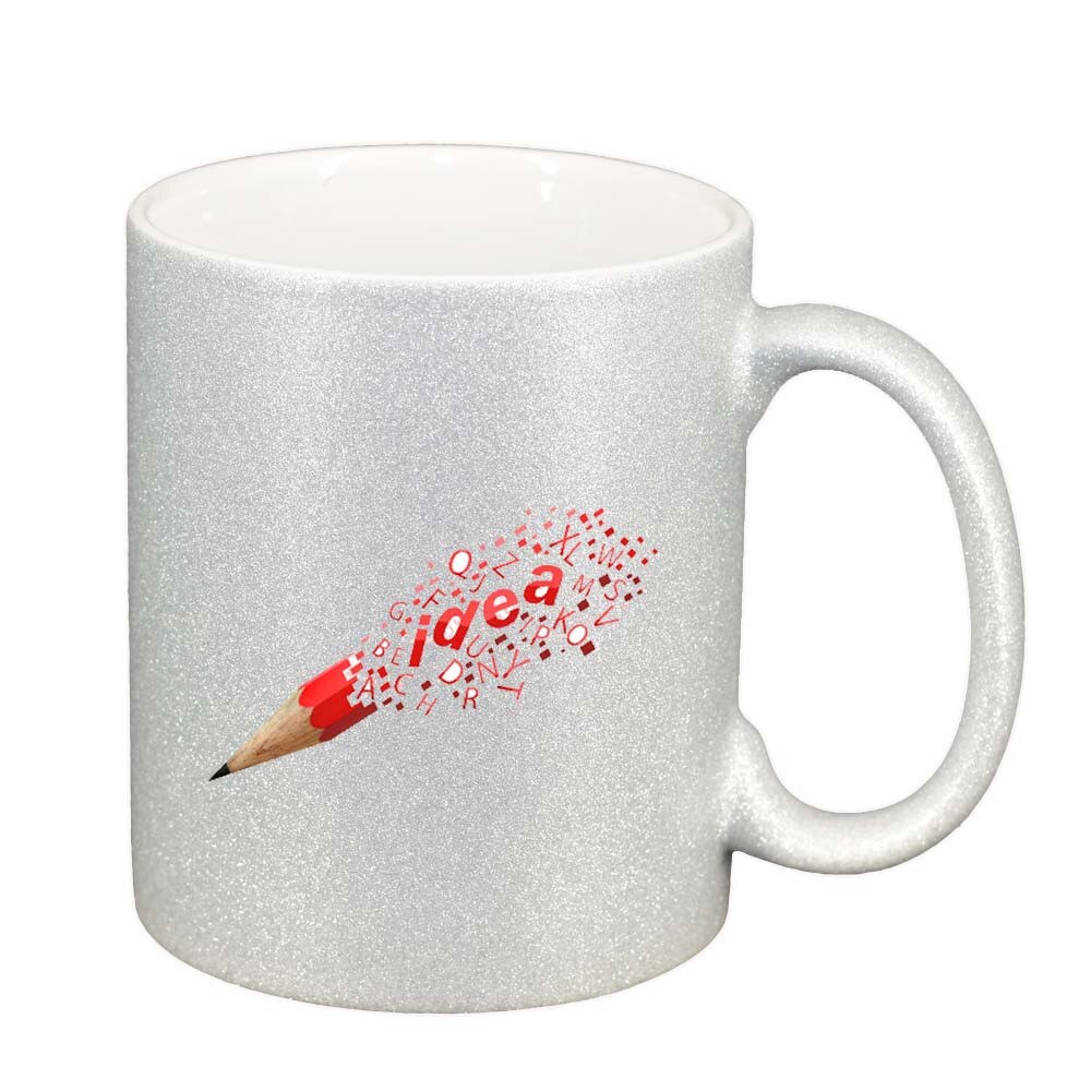 Cana Idea, argintiu sidefata glitter, 330ml, D296