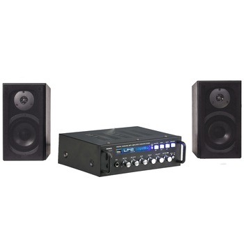 Set Karaoke All in One cu Amplificator Afisaj Digital , 2 Microfoane cu Fir , Conexiune prin Bluetooth , Putere 150 W , Cititor USB , 2 Intrari Microfon , Negru Set Karaoke All in One cu Amplificator Afisaj Digital , 2 Microfoane cu Fir , Conexiune prin Bluetooth , Putere 150 W , Cititor USB , 2 Intrari Microfon , Negru