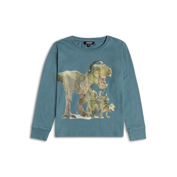 Bluza imprimeu dinozaur, Baieti, Riot Club, Albastru petrol Bluza imprimeu dinozaur, Baieti, Riot Club, Albastru petrol