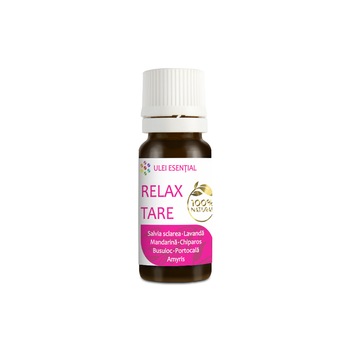 Mix sinergic de uleiuri esentiale naturale, RelaxTare, pentru facilitarea relaxarii, 10ml Mix sinergic de uleiuri esentiale naturale, RelaxTare, pentru facilitarea relaxarii, 10ml