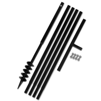 Set burghiu manual pentru gauri in pamant 80 mm cu tub prelungitor, vidaXL, 5 m Set burghiu manual pentru gauri in pamant 80 mm cu tub prelungitor, vidaXL, 5 m