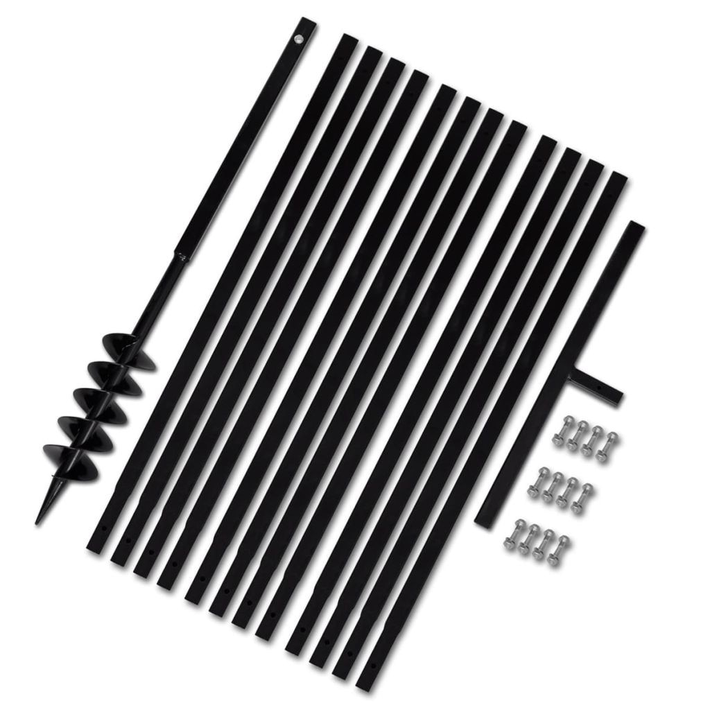 Set burghiu manual pentru gauri in pamant 100 mm cu tub prelungitor, vidaXL, 13 m