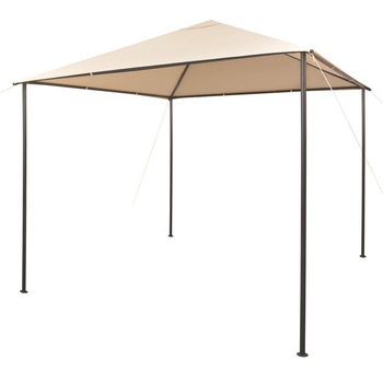 Pavilion cort, vidaXL, Tesatura, 3 x 3 m, Bej Pavilion cort, vidaXL, Tesatura, 3 x 3 m, Bej