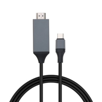 Cablu Adaptor USB-C - HDTV Pentru Redare Video Directa de pe Dispozitive, 2 m, Negru Cablu Adaptor USB-C - HDTV Pentru Redare Video Directa de pe Dispozitive, 2 m, Negru
