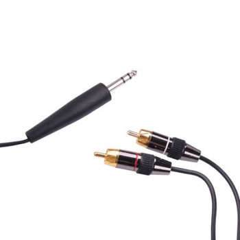 Cablu audio jack 6.3 stereo- 2x rca profesional 1.8m Cablu audio jack 6.3 stereo- 2x rca profesional 1.8m