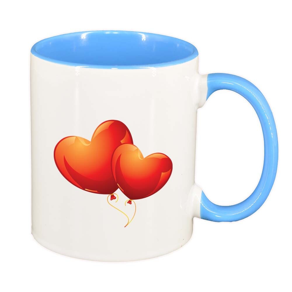 Cana Love, interior albastru, 330ml, D302