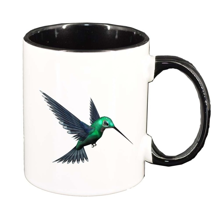 Cana Bird, interior negru, 330ml, D313