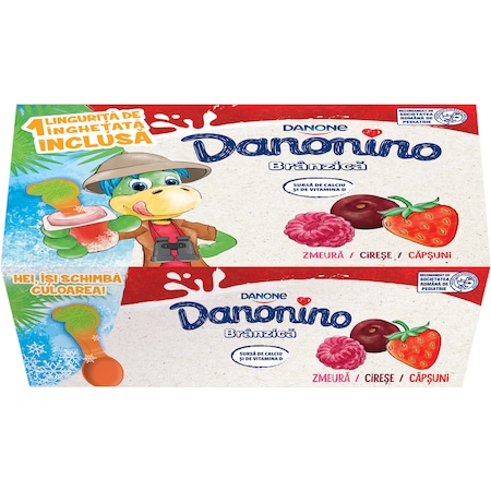 Danonino Branzica De Vaci Cu Piure De Capsuni Cirese Si Zmeura