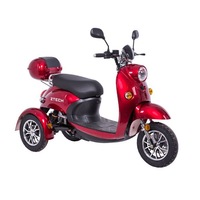 Tricicleta electrica ZT 63 tip scuter, 650 W, fara permis, 25 km/h, Z-Tech, rosu