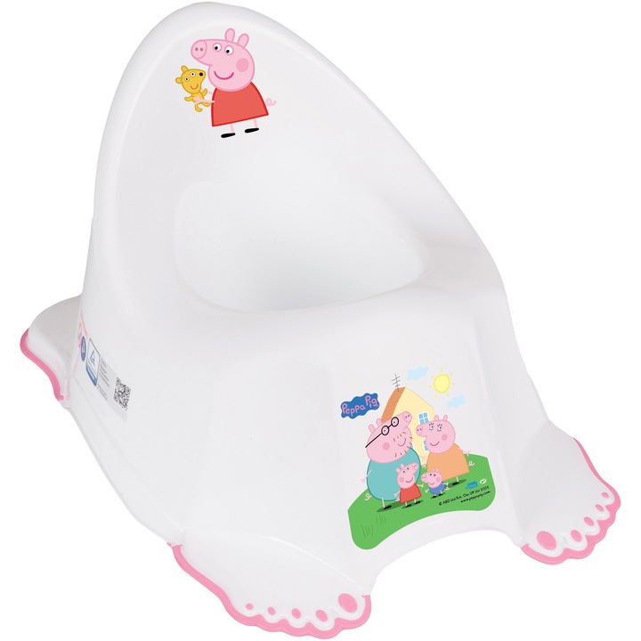 Olita anti-derapanta Peppa Pig alb/roz