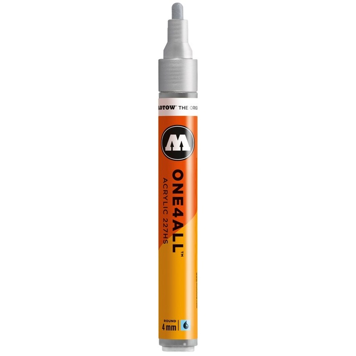 Marker acrilic Molotow One4All 227HS 4mm metallic silver