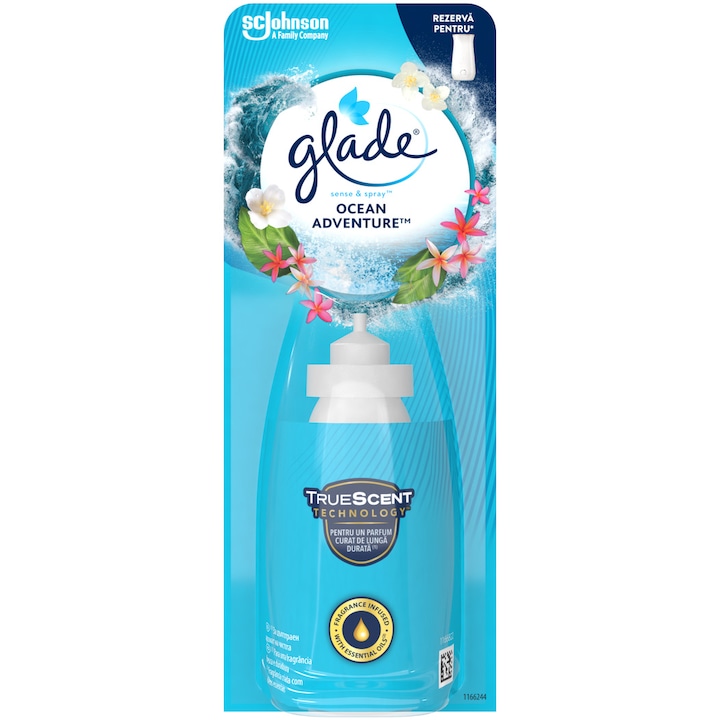 Резерва за ароматизатор с продължително действие Glade Sense & Spray Ocean Adventure, 18 мл