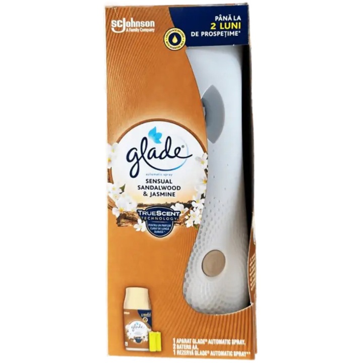 Автоматичен ароматизатор за стая Glade Sandalwood, Дълготрайно действие, 269 мл