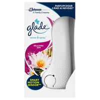 Odorizant aer cu actiune continua pentru camera Sense & Spray Relaxing, 18 ml, Glade
