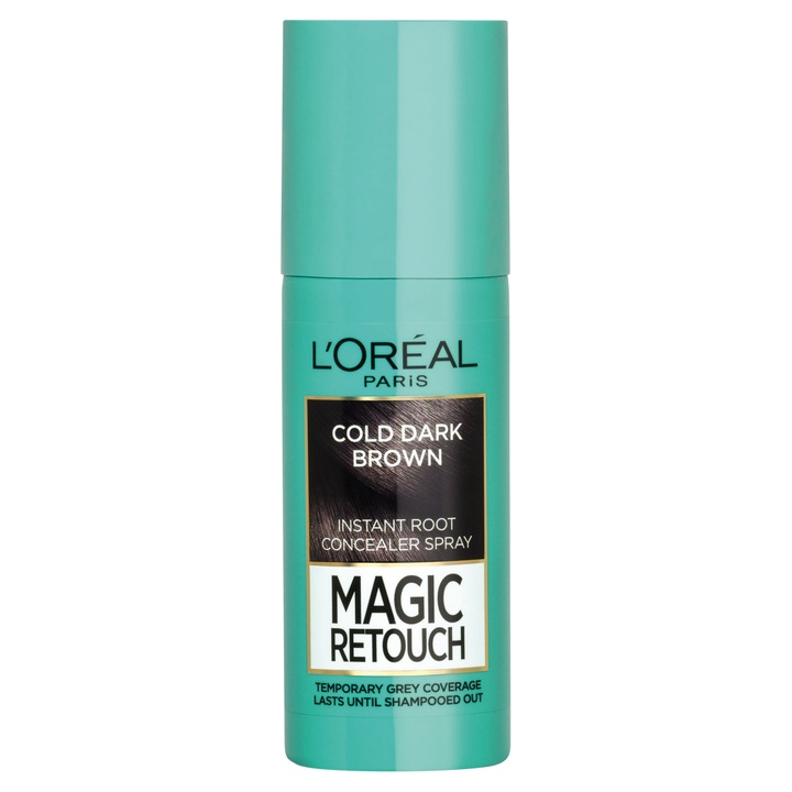 L'Oréal Paris Magic Retouch – Spray pentru retusarea radacinilor, Castaniu Inchis cu Reflexe Negre