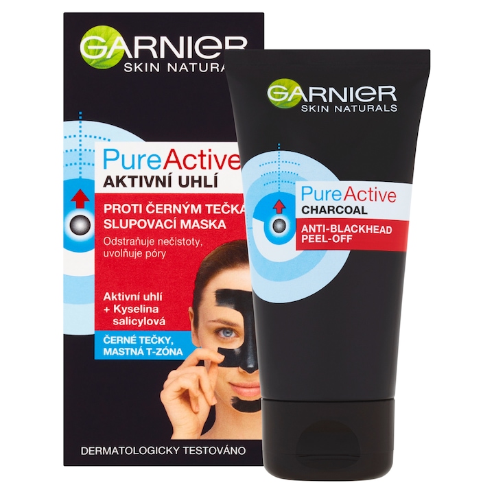 Garnier Skin Naturals Pure Active Aktív Szén mitesszerek elleni lehúzható maszk 50 ml