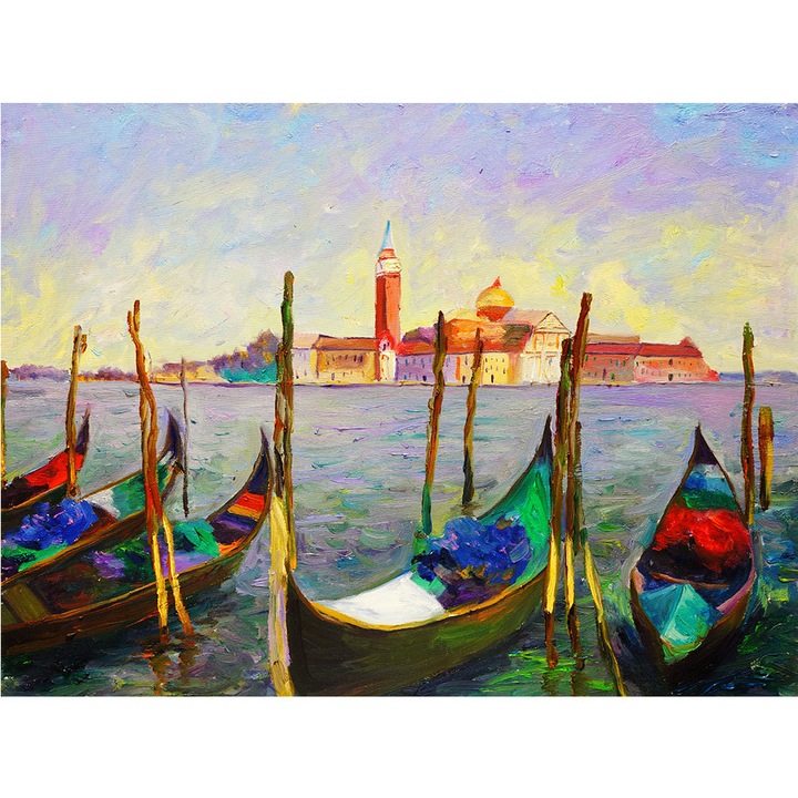 Tablou grand canvas "Reproducere pictura in ulei Venetia" - 120 x 80 cm