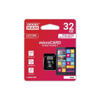 Card MicroSD 32GB + Adaptor Clasa 10 GoodRam Card MicroSD 32GB + Adaptor Clasa 10 GoodRam