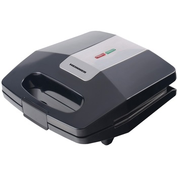 Sandwich maker Heinner SM-H2GW, 700 W, 2 sandwich-uri, 2 tipuri de placi, placi detasabile, Negru/Ionx Sandwich maker Heinner SM-H2GW, 700 W, 2 sandwich-uri, 2 tipuri de placi, placi detasabile, Negru/Ionx