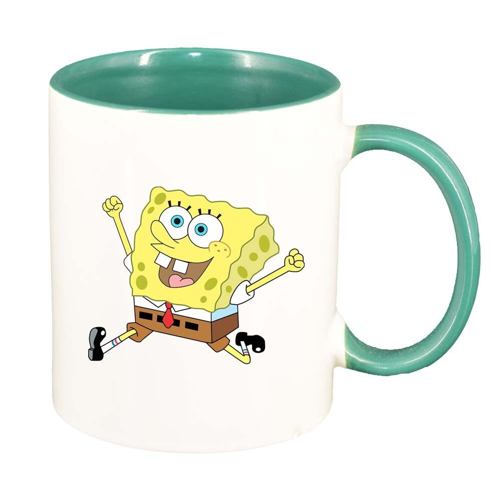 Cana Sponge Bob, interior verde, 330ml, D320