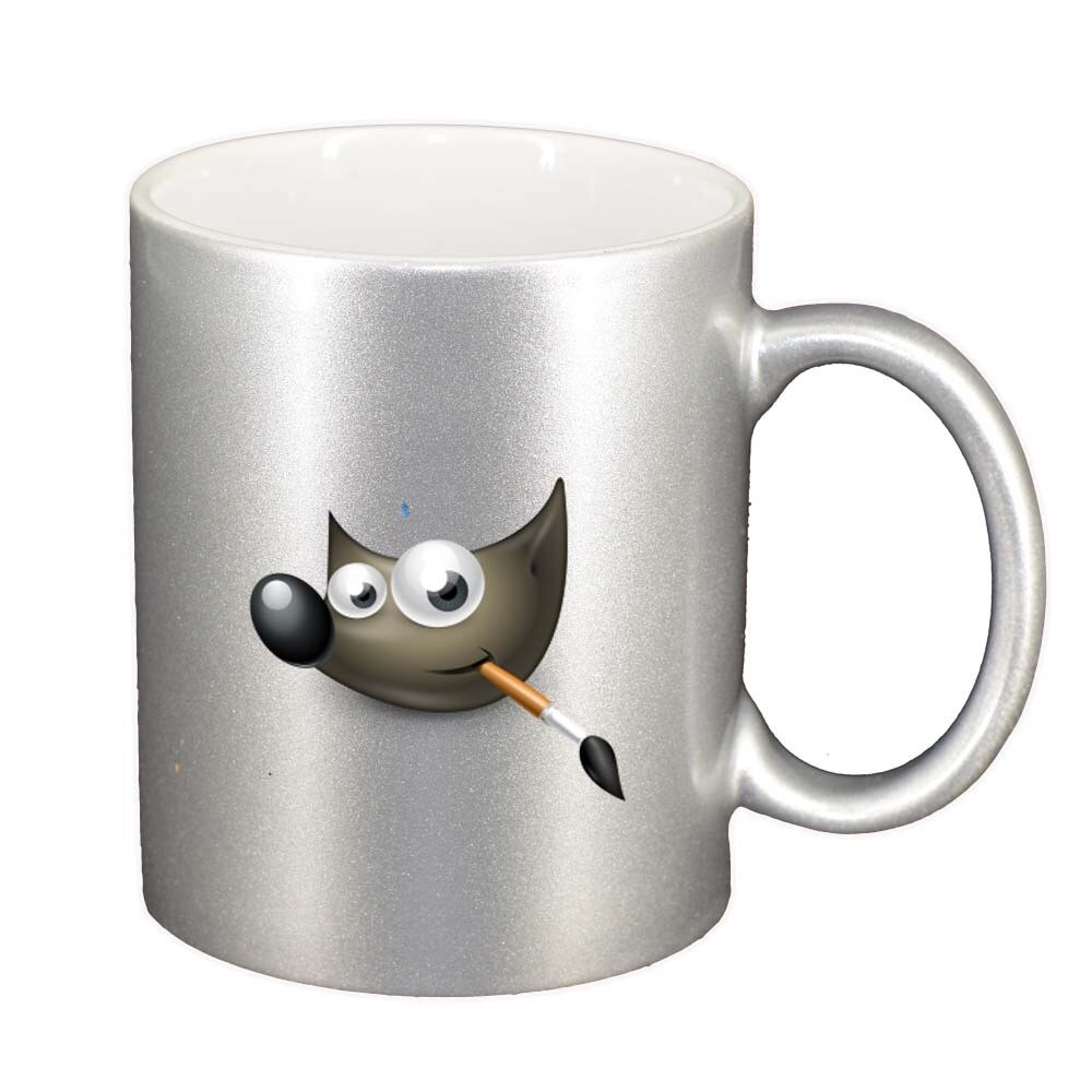 Cana Fox, argintiu sidefata, 330ml, D317