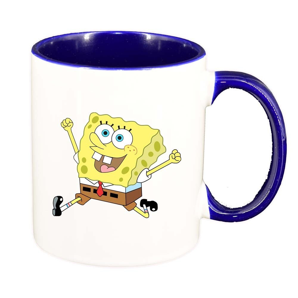 Cana Sponge Bob, interior albastru inchis, 330ml, D320