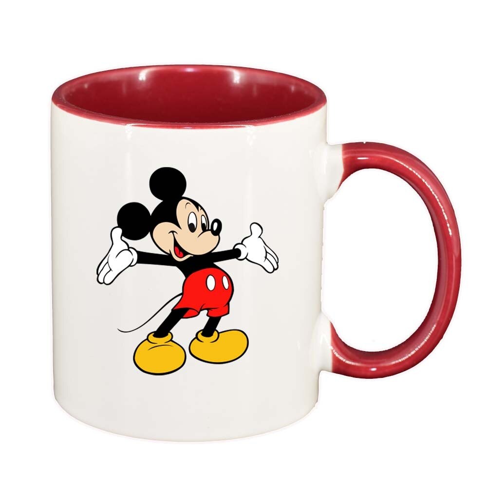 Cana Mickey Mouse, interior rosu, 330ml, D316