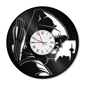 Ceas de perete Vintage din vinil Revival Vinyl Wall Clock Arrow The Movie Ceas de perete Vintage din vinil Revival Vinyl Wall Clock Arrow The Movie