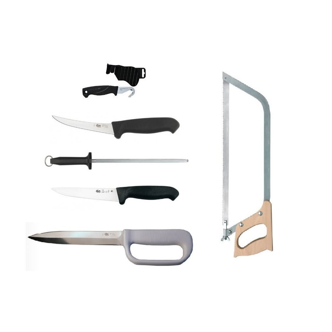 Set cutite de macelarit si ferastrau vanat/domestice, Mora CM8