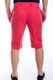 Мъжки къси панталони Rossini Regular fit, Червени ленени, Размер 52