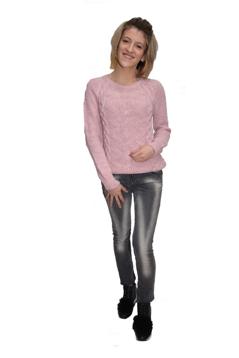 Blugi moderni , D&J Exclusive, Gri/Alb