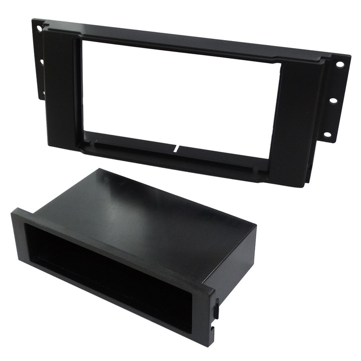 Cadru radio AERZETIX, 1DIN sau 2DIN., pentru Land Rover Discovery, Freelander, Range Sport, su raft, negru