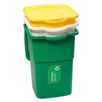Set 3 recipiente - cosuri - pentru reciclare selectiva capacitate 50 litri x 3 Set 3 recipiente - cosuri - pentru reciclare selectiva capacitate 50 litri x 3