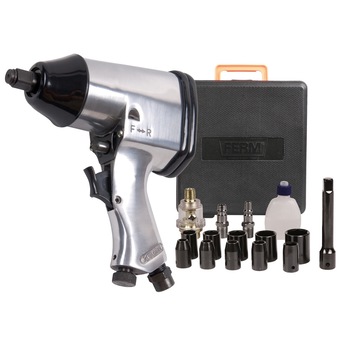 Cheie pneumatica Ferm, 1/2 ', 310Nm, Negru/Argintiu Cheie pneumatica Ferm, 1/2 ', 310Nm, Negru/Argintiu