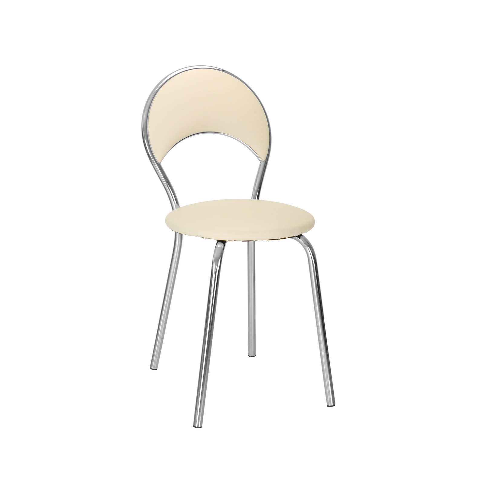 Scaun dining MARINO Plus, Crem piele ecologica