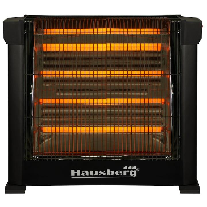 Hausberg HB 8800 kvarc hősugárzó, 2200 W, 4 kvarc cső, 2 fokozat, állítható termosztát