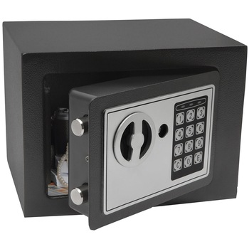 Seif electronic incastrabil Delight 55580, otel, 230 x 170 x 170 mm, negru/gri Seif electronic incastrabil Delight 55580, otel, 230 x 170 x 170 mm, negru/gri