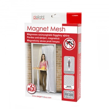 Plasa anti-tantari pentru usa Delight 11398WH, inchidere magnetica, 100x210 cm, alb Plasa anti-tantari pentru usa Delight 11398WH, inchidere magnetica, 100x210 cm, alb