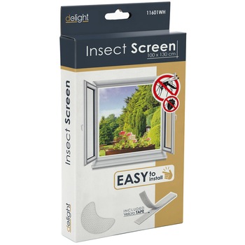 Plasa anti-tantari pentru ferestre Delight 11601WH, 100 x 130 cm, Alb Plasa anti-tantari pentru ferestre Delight 11601WH, 100 x 130 cm, Alb
