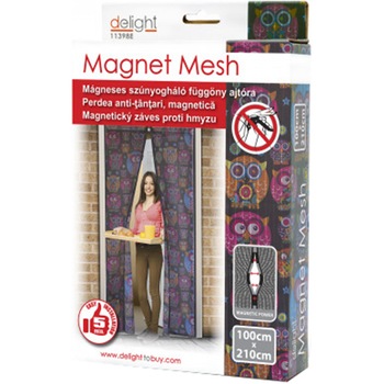Plasa anti-tantari pentru usa Delight 11398E, inchidere magnetica, 100x210 cm, model bufnita Plasa anti-tantari pentru usa Delight 11398E, inchidere magnetica, 100x210 cm, model bufnita