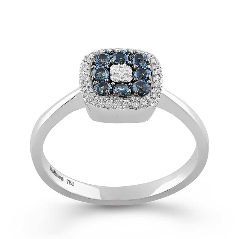 Inel Deruvo Aur 18k Diamante, London Blue Topaz, 53 R7065LBTWN-W