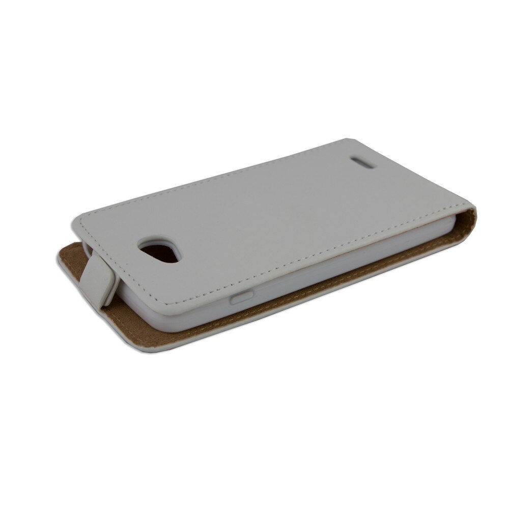 Husa LG L90 D405N piele, ECOFlexi SLIM, Alb